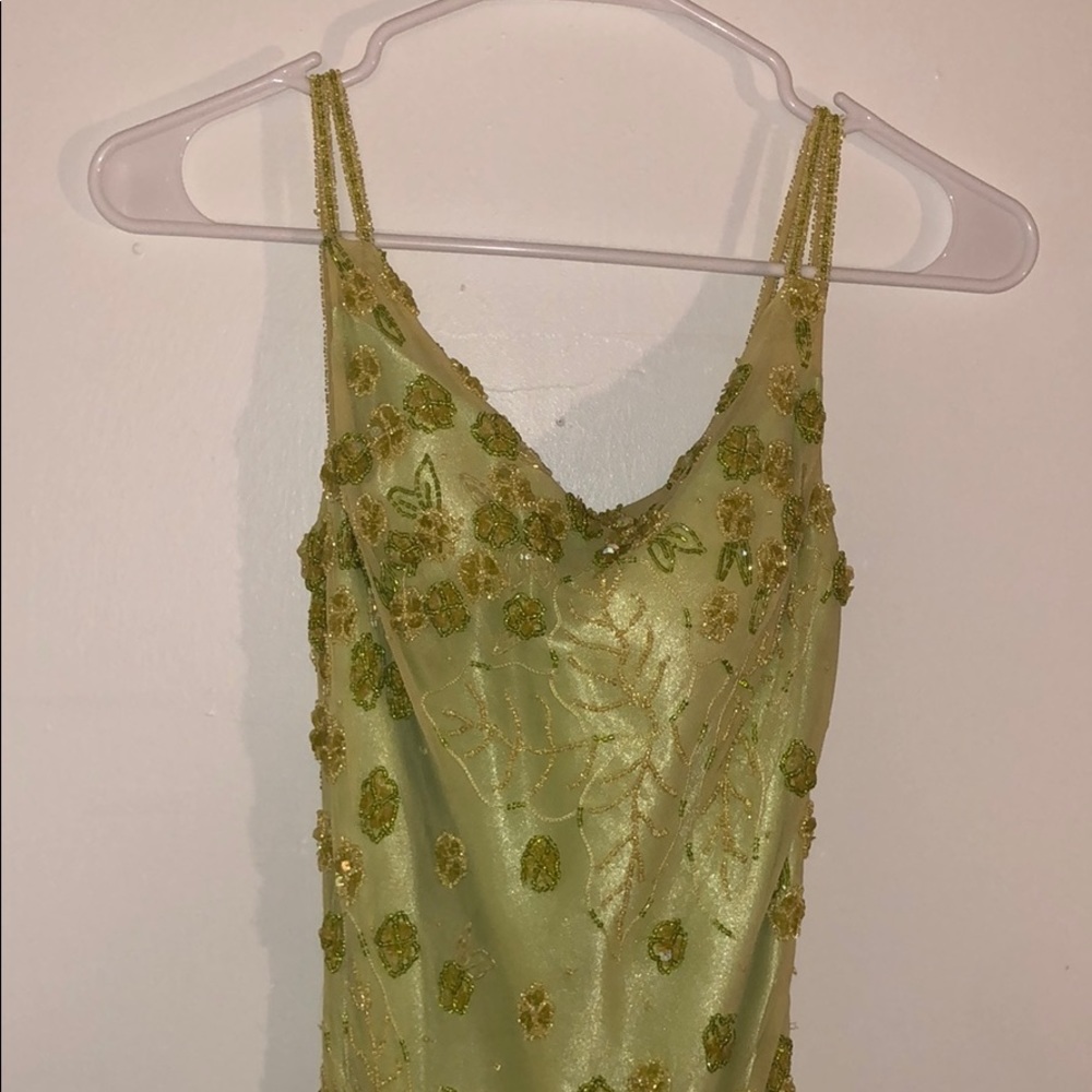 Light green beaded SCALA size S gown